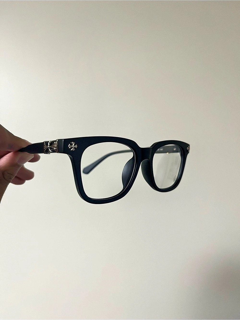 Chrome Hearts Black Frame Glasses